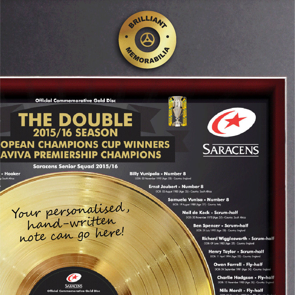 Saracens 2016 Double 12" Gold Disc